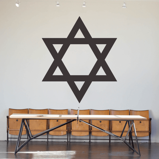 Jewish Star of David Vinyl Wall Decal Sticker.  #557