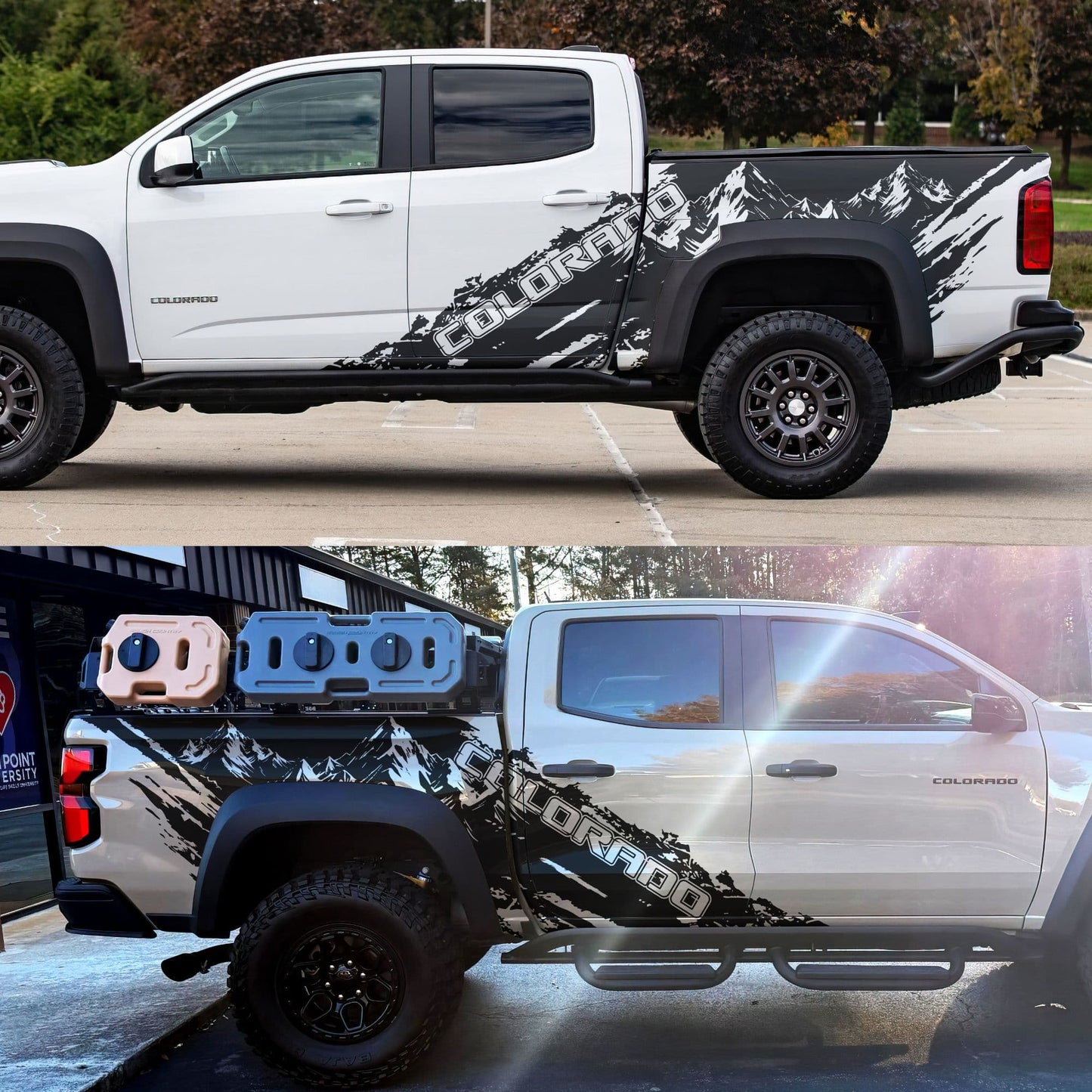 Chevy Colorado Truck Mud Splash Mountain Vinyl Car Graphic Sticker. Set of 2. #7110