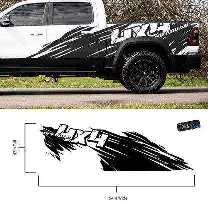 4x4 Off Road Truck Graphic Decal. Mud Splash Sticker. #6972