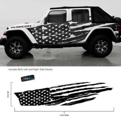USA Flag Truck Decal Sticker. #6845