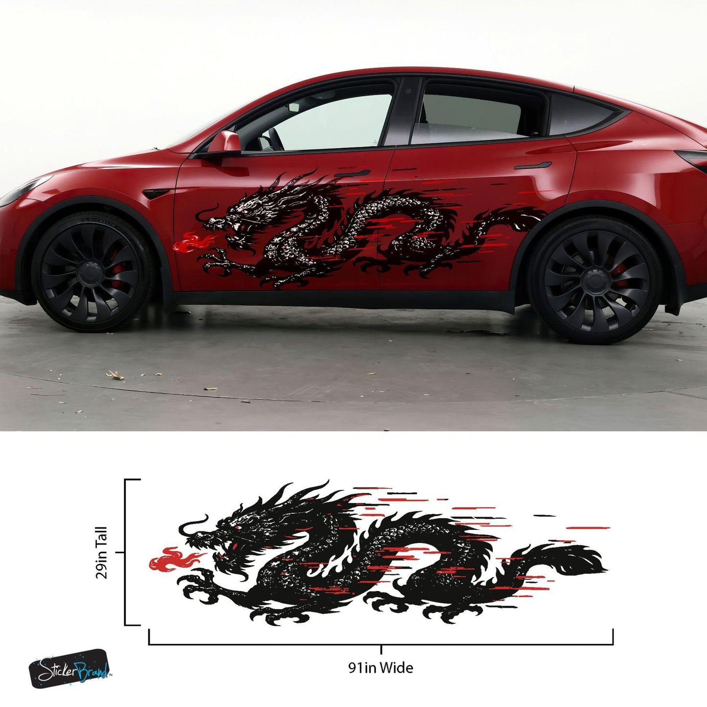 Dragon Graphic Decal Sticker for Car / Truck. Universal Fit. #6997