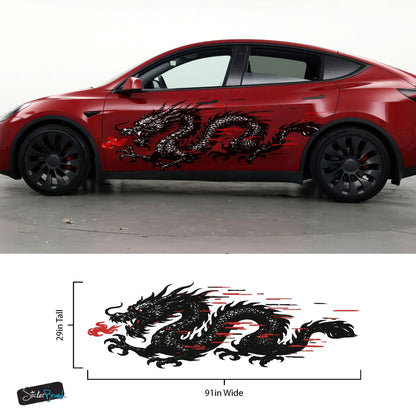 Dragon Graphic Decal Sticker for Car / Truck. Universal Fit. #6997
