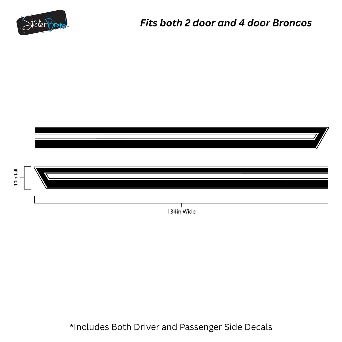 Stripes Graphic Decal for Ford Bronco. #7029