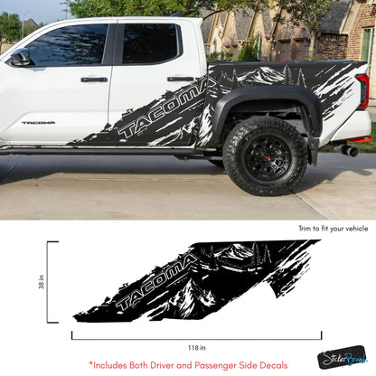 Tacoma Truck Decal Graphic Sticker. Mountain Off-Road Outlander. #7112