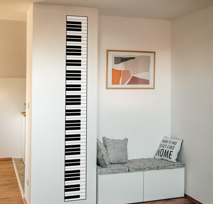 Piano Keys (88 keys) Black & White Graphic Wall Decal Sticker  #6026