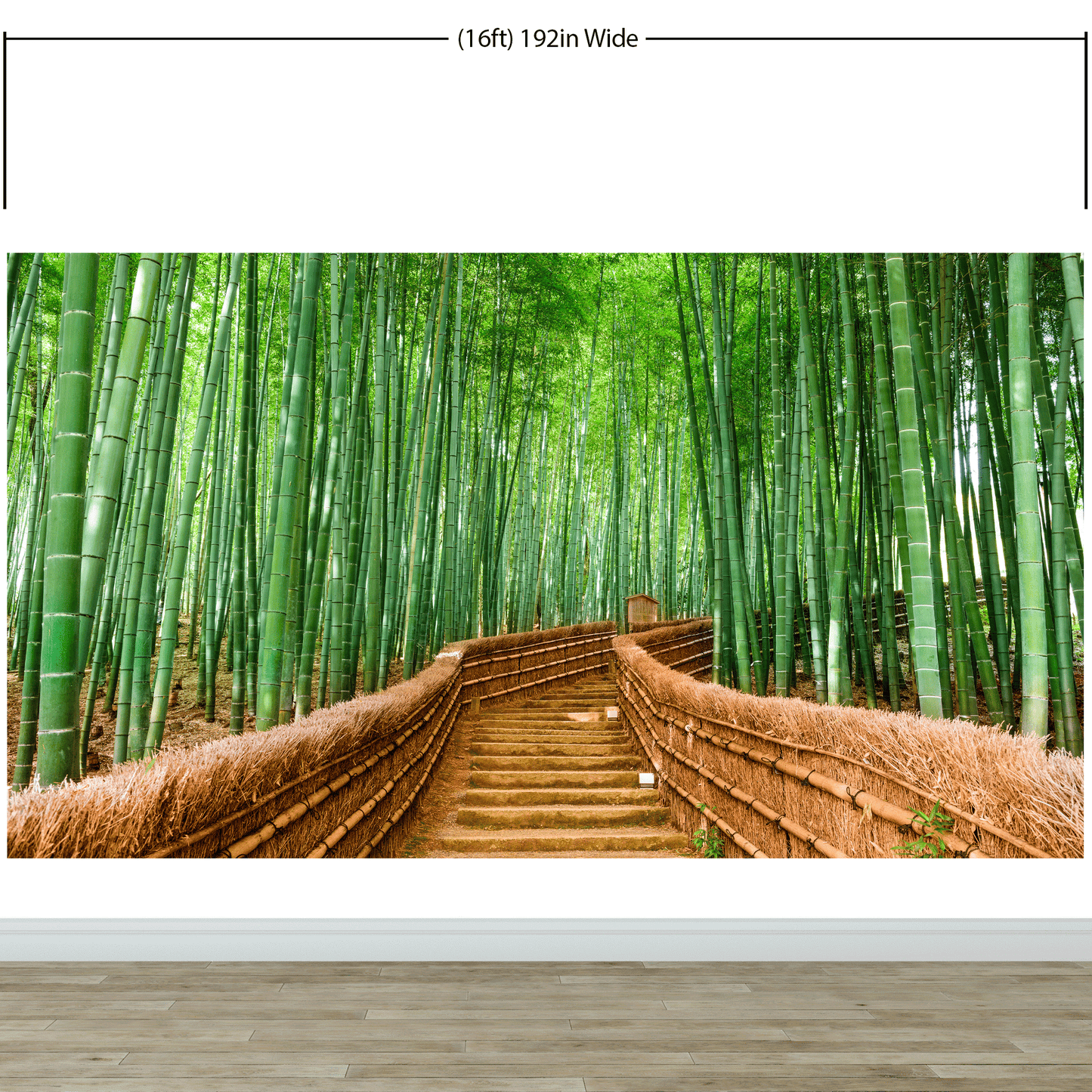 Japanese Bamboo Forest Arashiyama Woods Wall Mural #6043