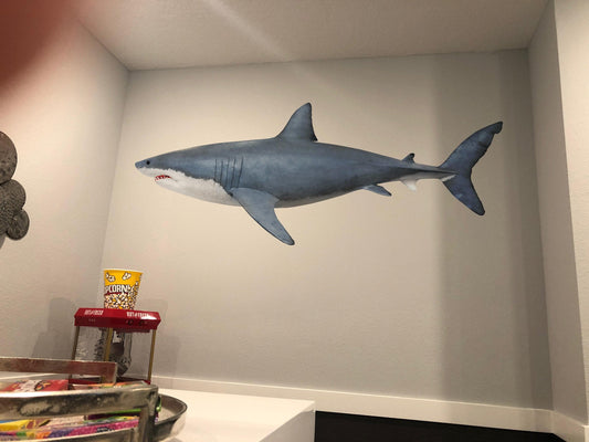Great White Shark Wall Decal Graphic Sticker Side View #6084