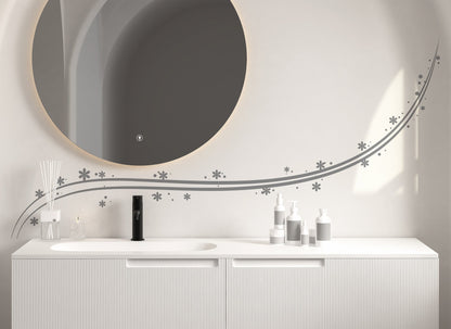 Vinyl Wall Decal Sticker Long Floral Vine #608