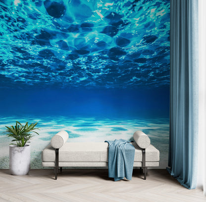 Underwater Wallpaper. View of Tropical Beach Wall Mural #6124