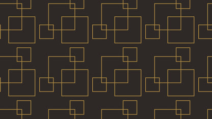 Dark Brown and Gold Square Geometric Pattern Peel and Stick Wallpaper | Removable Wall Mural #6215