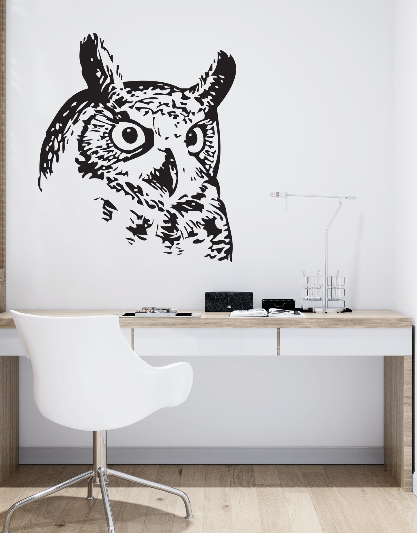 Owl Wall Decal Sticker. Woodland Farmhouse Wall Decor. #653
