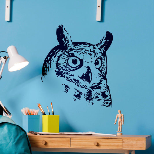 Owl Wall Decal Sticker. Woodland Farmhouse Wall Decor. #653