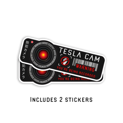 Tesla Cam Warning Sticker Decal. #6570