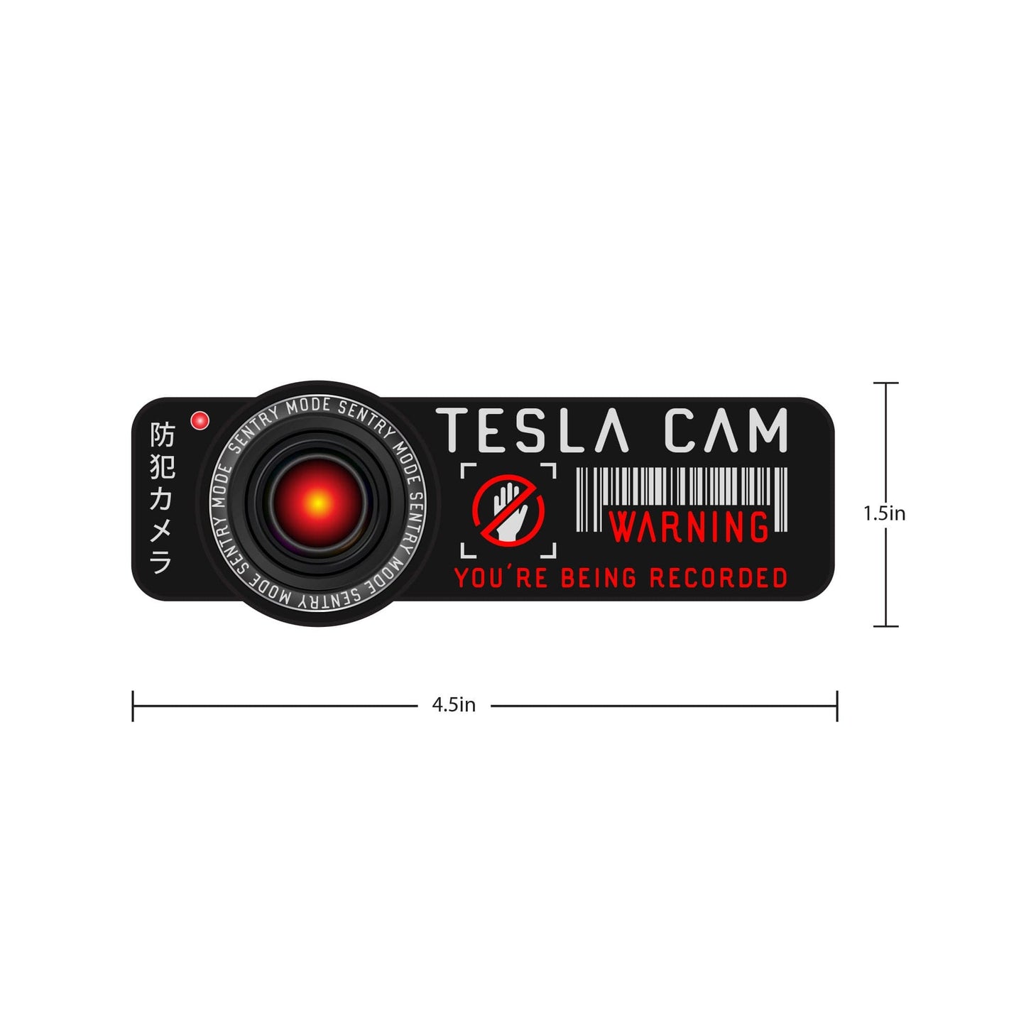 Tesla Cam Warning Sticker Decal. #6570