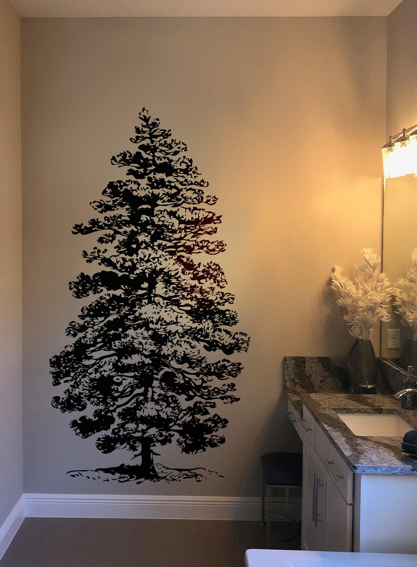 Pine Tree Wall Decal Sticker. #658