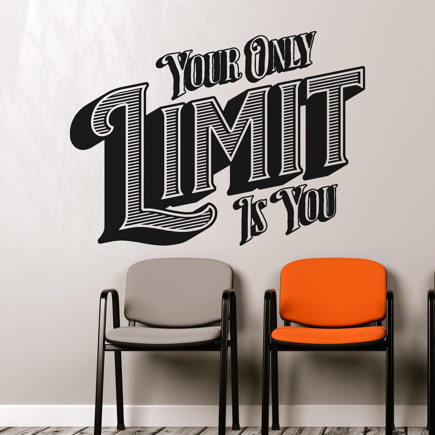 Motivational Gym Quote. “Your Only Limit Is You” Inspirational Words. #6590