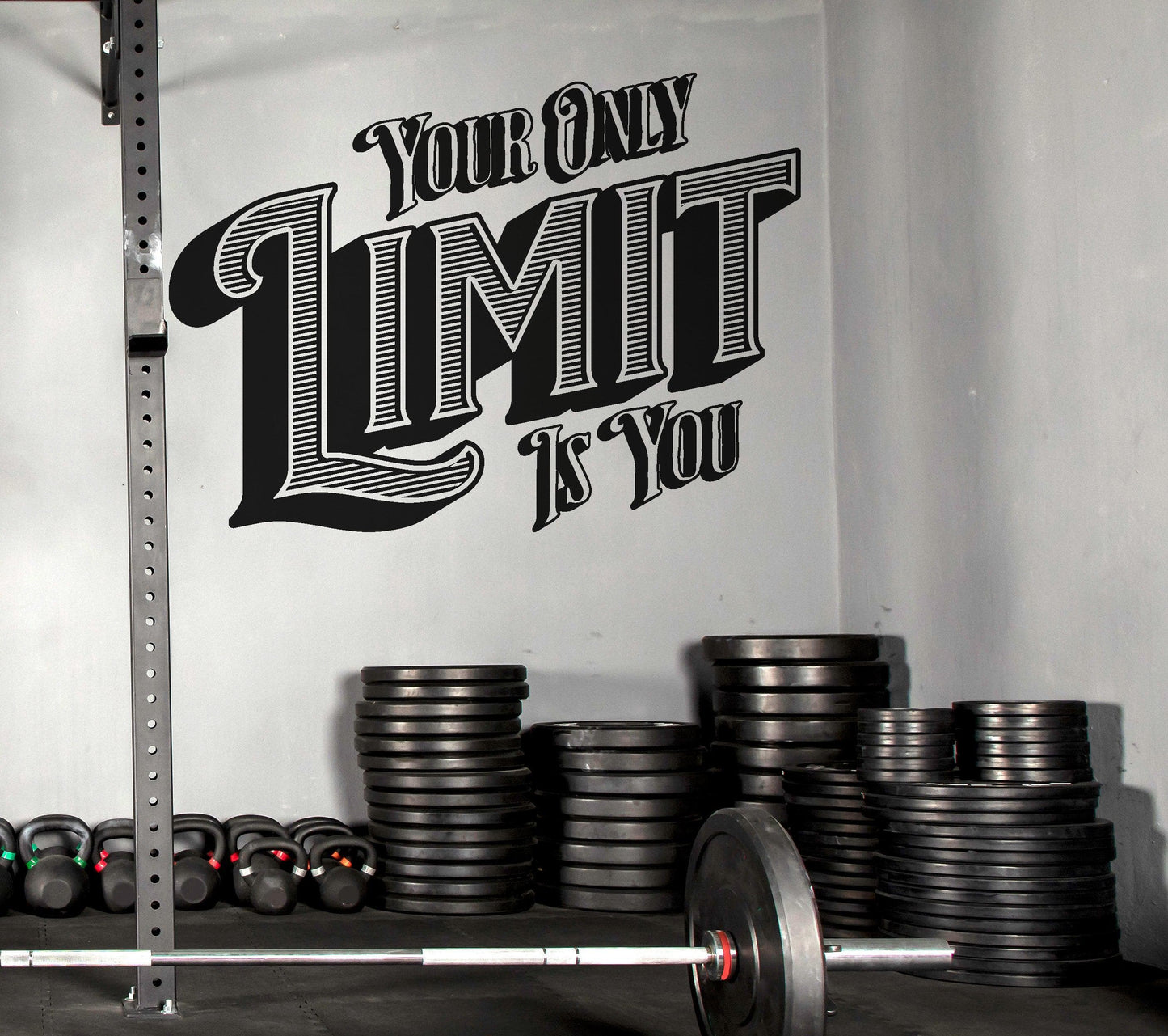 Motivational Gym Quote. “Your Only Limit Is You” Inspirational Words. #6590