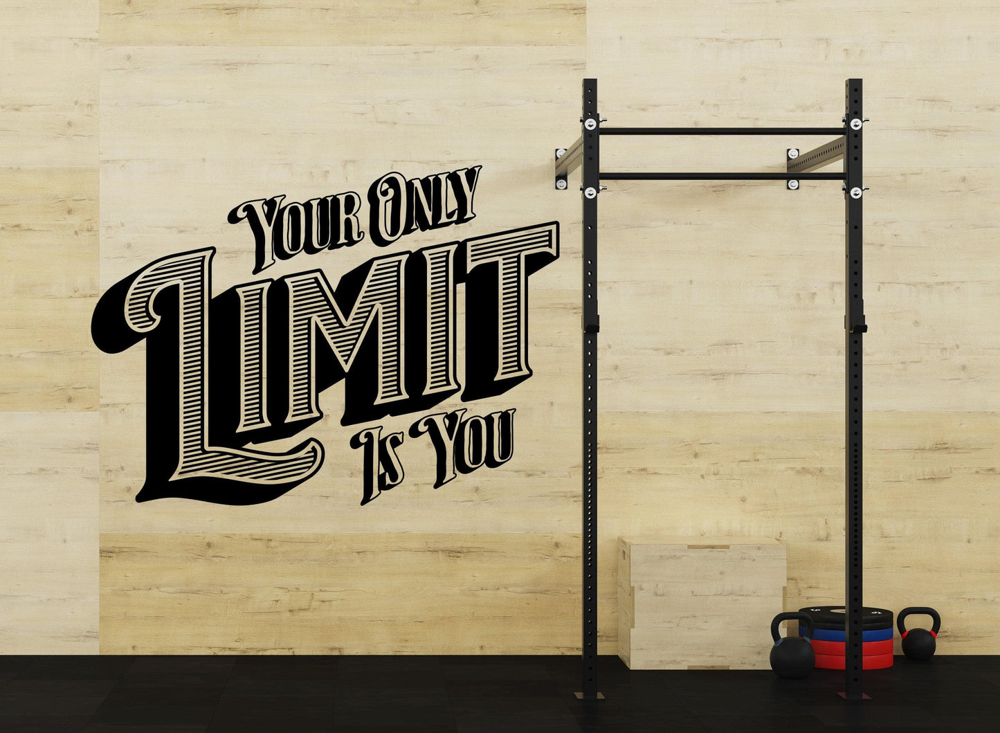 Motivational Gym Quote. “Your Only Limit Is You” Inspirational Words. #6590