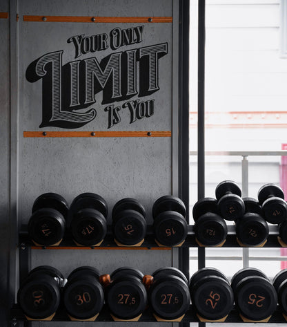 Motivational Gym Quote. “Your Only Limit Is You” Inspirational Words. #6590