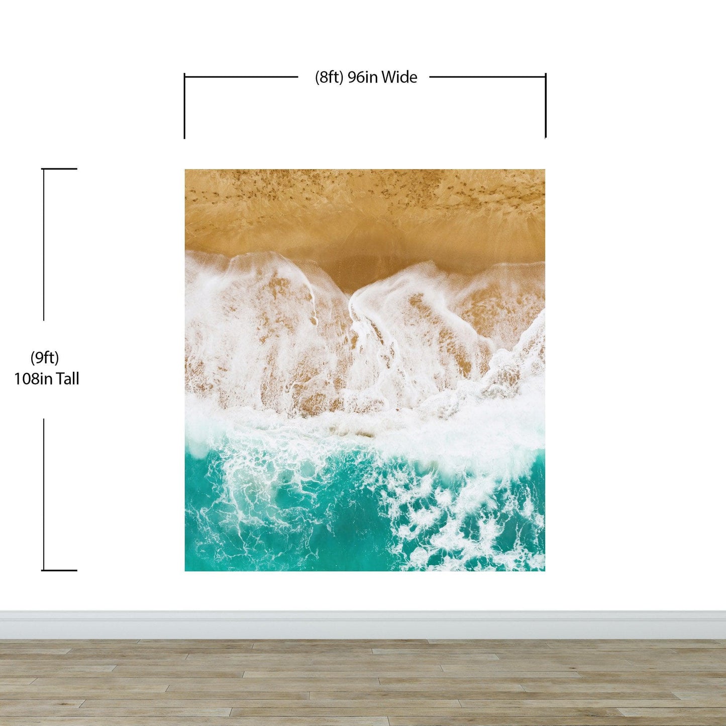 Custom Beach House Wallpaper Peel and Stick Mural. Personalized Text / Quote Family Beach Wall Art. #6592