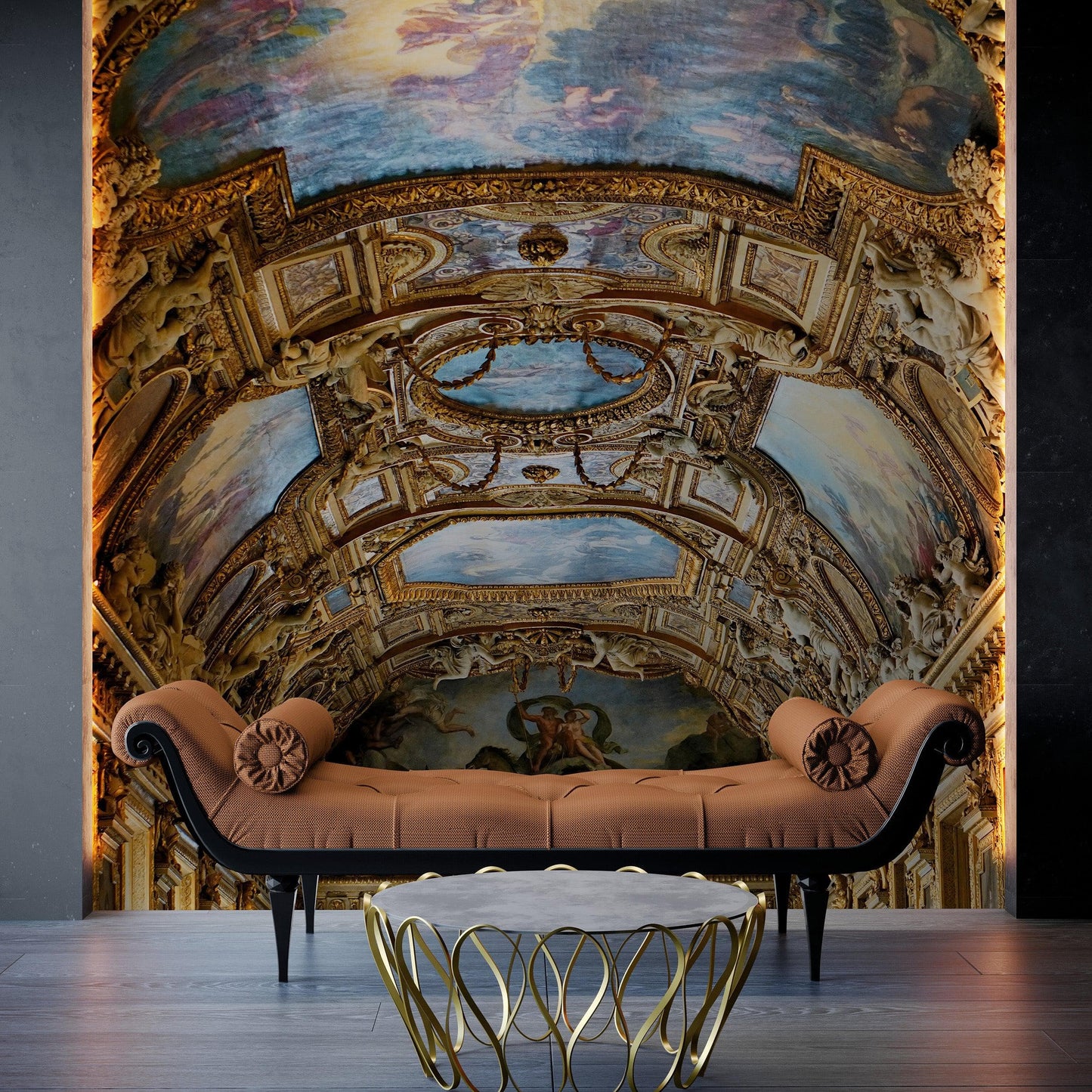 Art The Louvre Museum Paris France Golden Ceilings Wallpaper. Musee du Louvre #6600