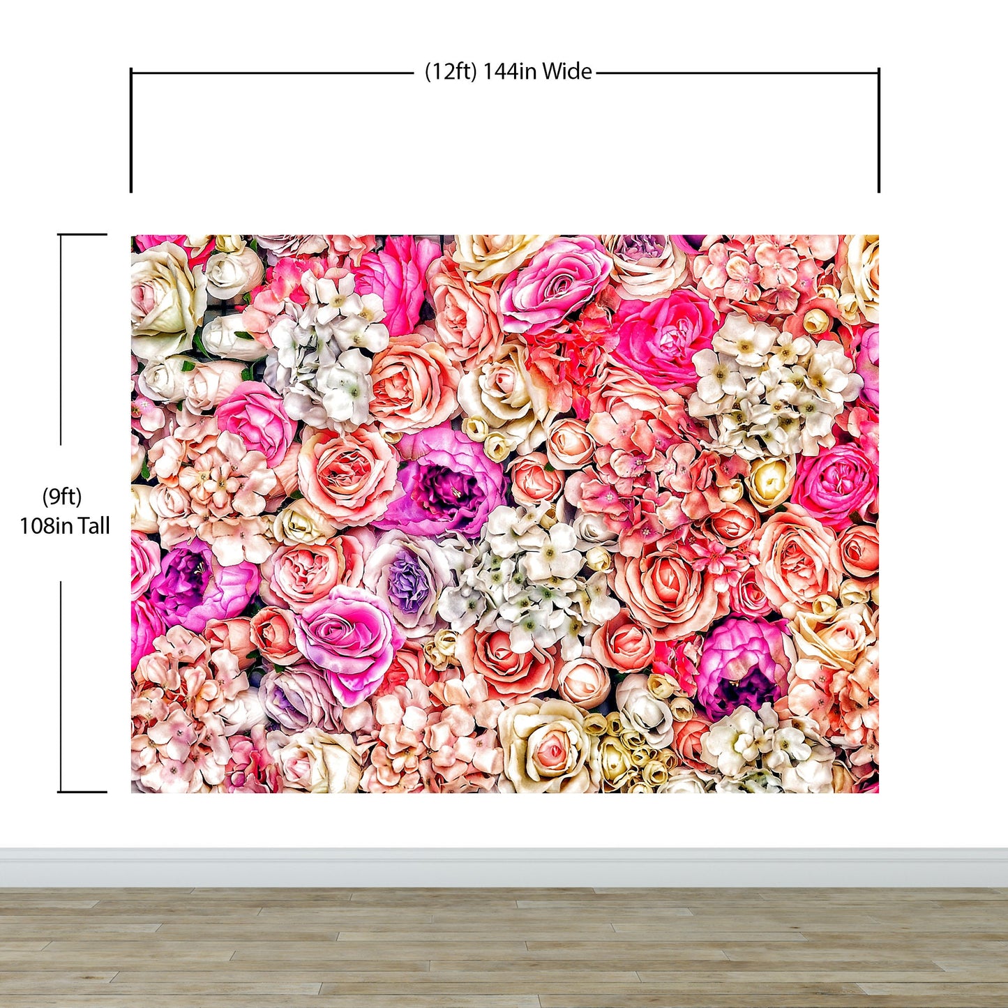 Vibrant Floral Bliss Wallpaper Mural - Colorful Roses and Flower Arrangements #6602