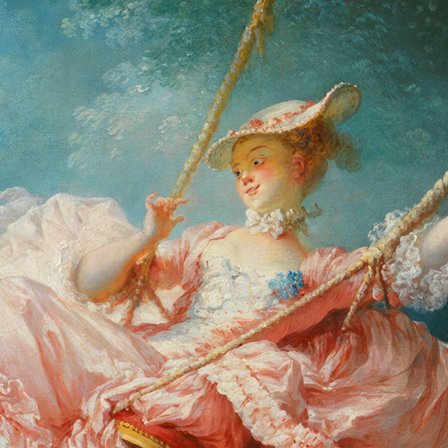 The Swing Wallpaper Painting. Retro Vintage Wall Mural Print. Bedroom Wall Art. French Artist Jean-Honoré Fragonard. #6609