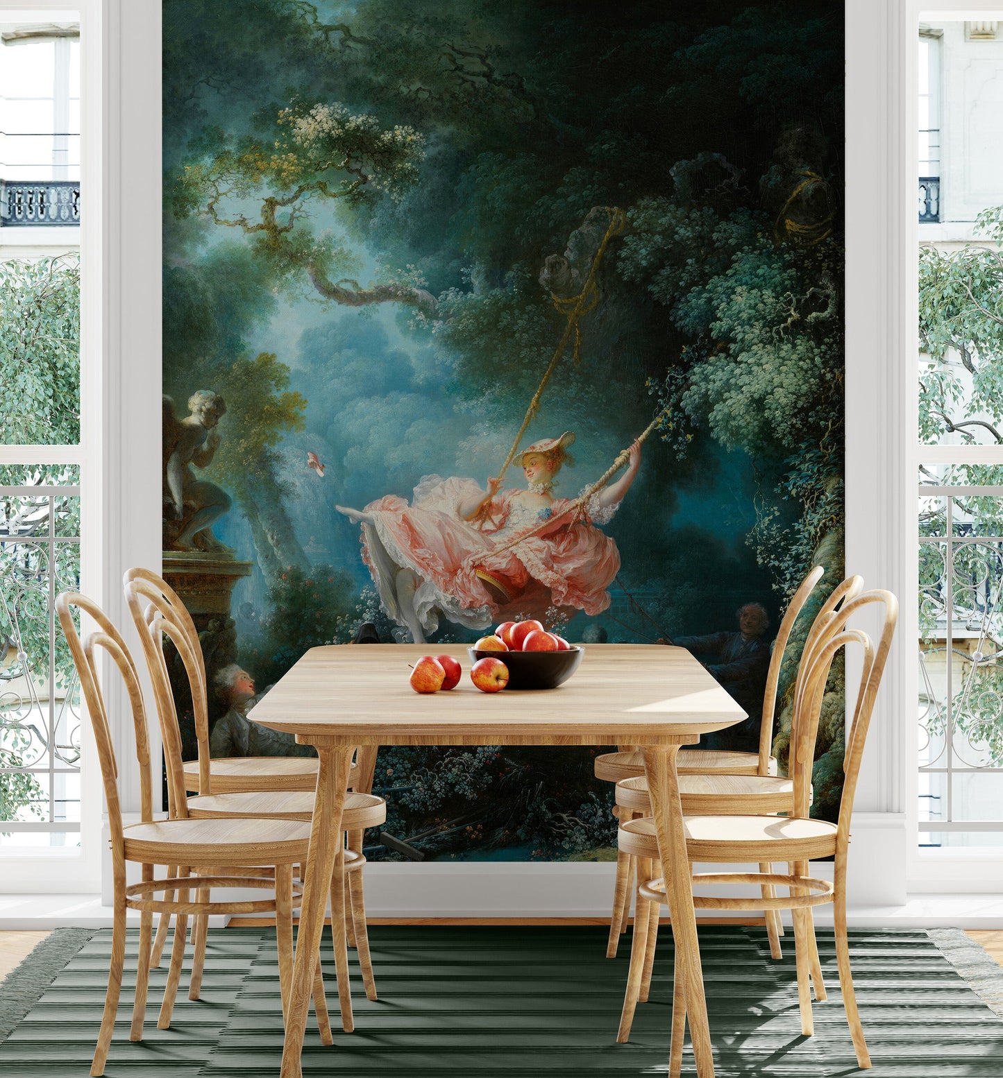 The Swing Wallpaper Painting. Retro Vintage Wall Mural Print. Bedroom Wall Art. French Artist Jean-Honoré Fragonard. #6609