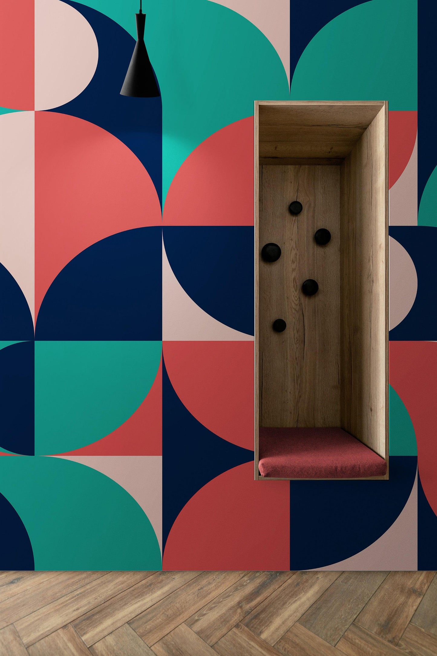 Geometric Shapes Contemporary Wall Mural. #6618