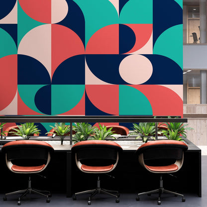 Geometric Shapes Contemporary Wall Mural. #6618