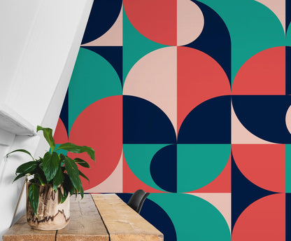 Geometric Shapes Contemporary Wall Mural. #6618