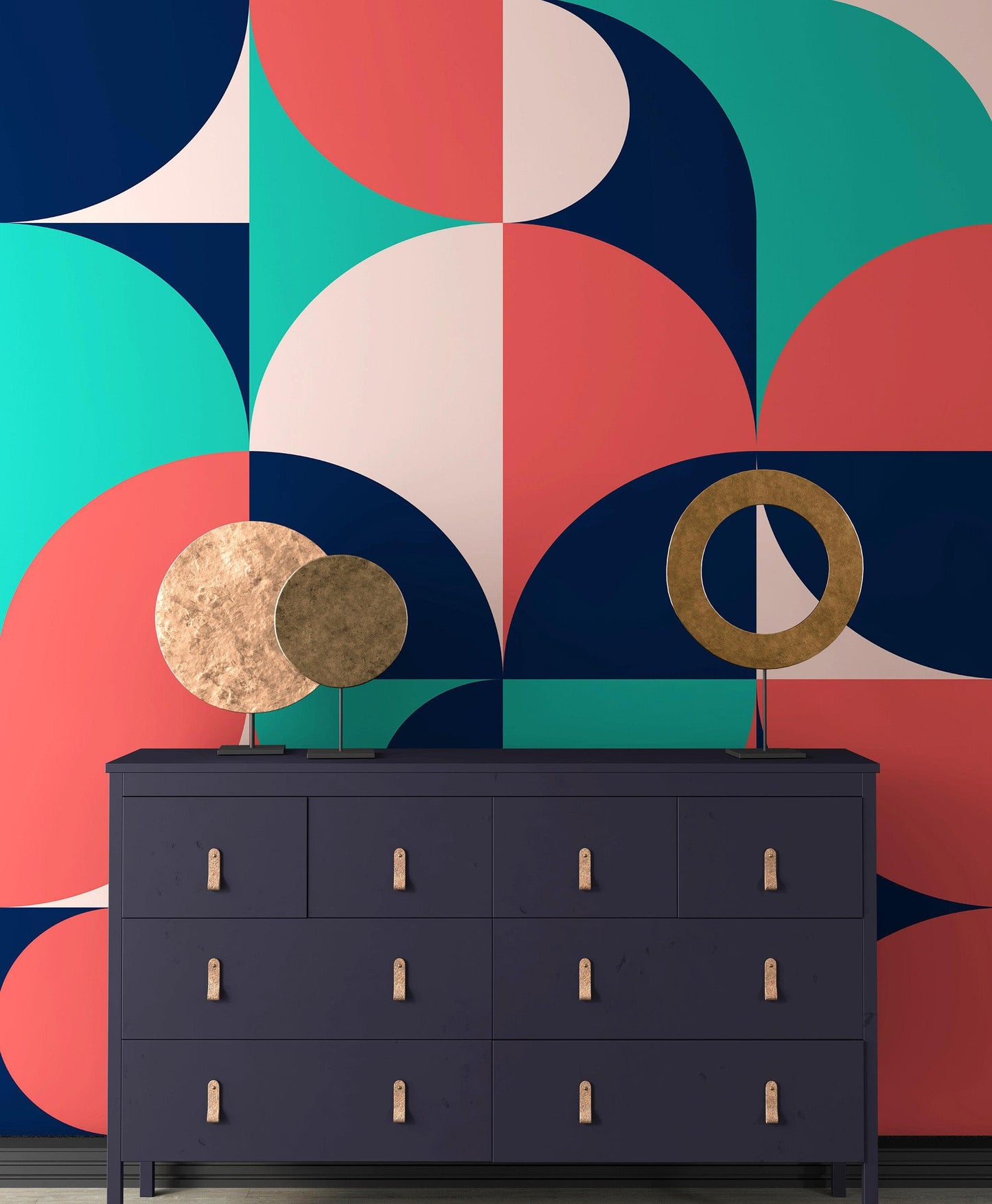 Geometric Shapes Contemporary Wall Mural. #6618