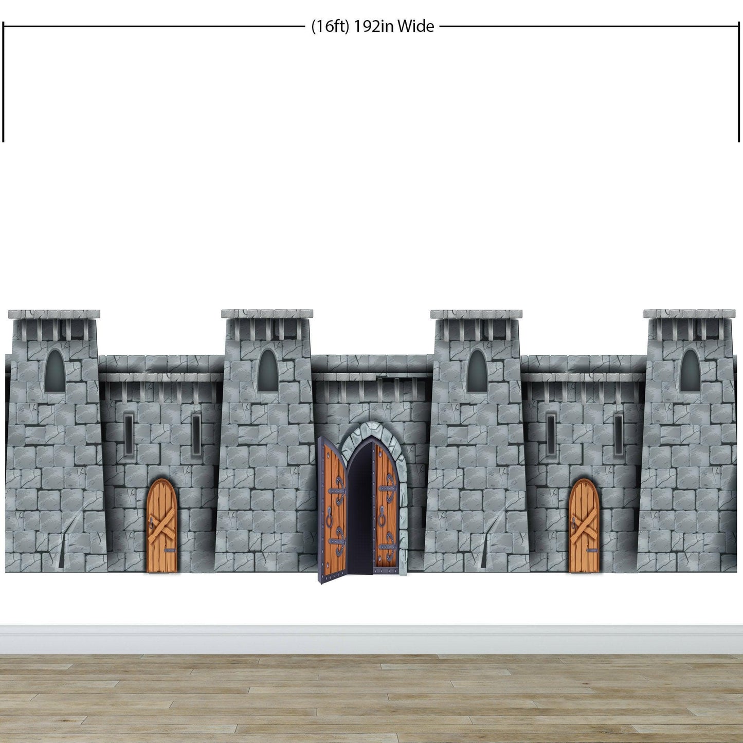 Medieval Castle Wallpaper / Peel and Stick Wall Mural. #6620