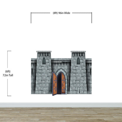 Medieval Castle Wallpaper / Peel and Stick Wall Mural. #6620