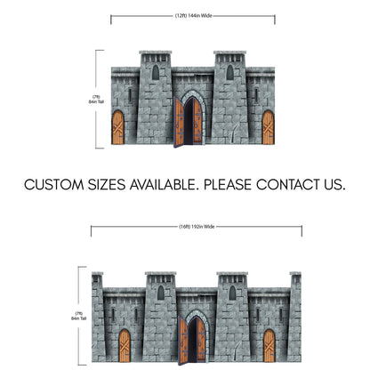 Medieval Castle Wallpaper / Peel and Stick Wall Mural. #6620