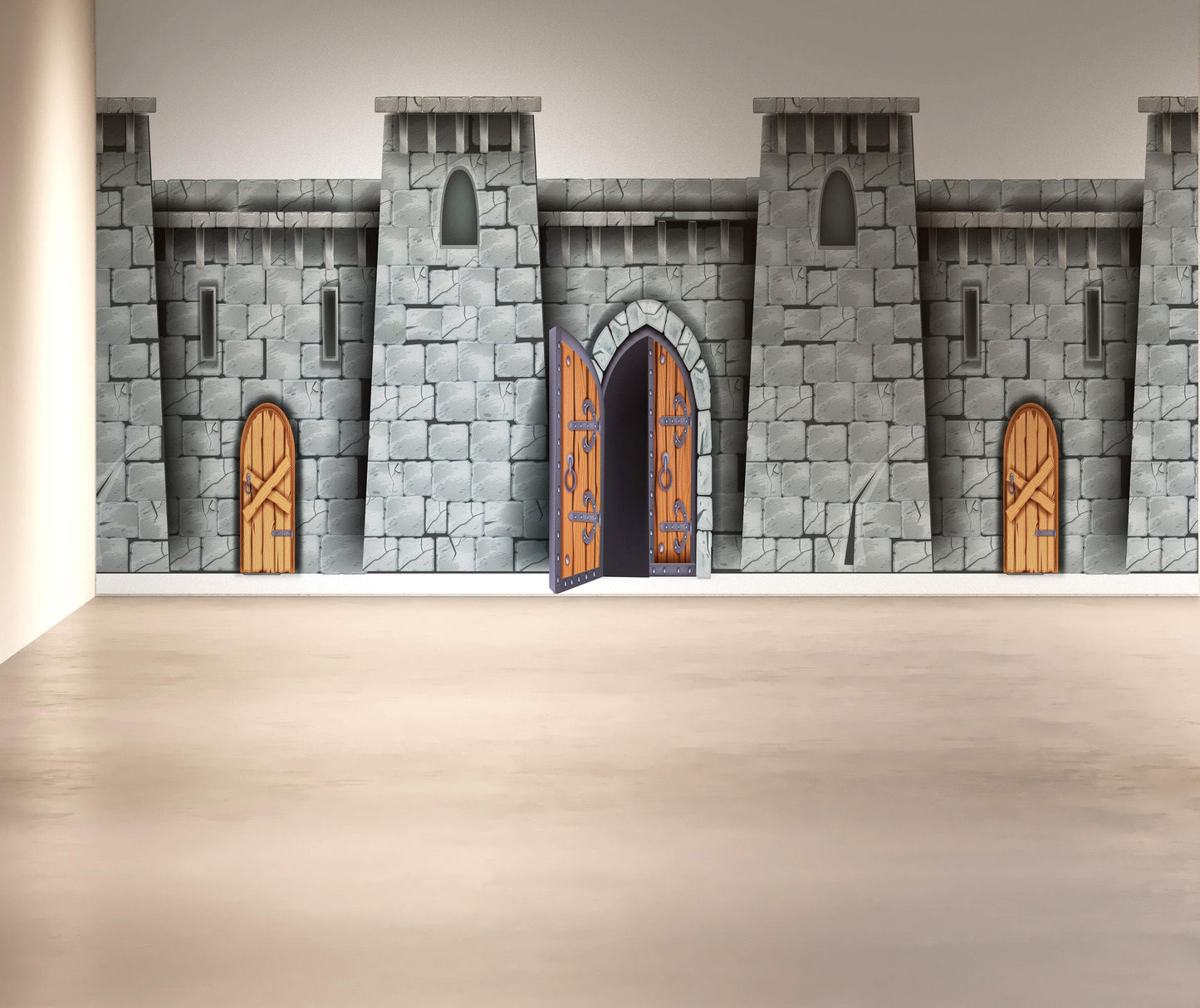 Medieval Castle Wallpaper / Peel and Stick Wall Mural. #6620