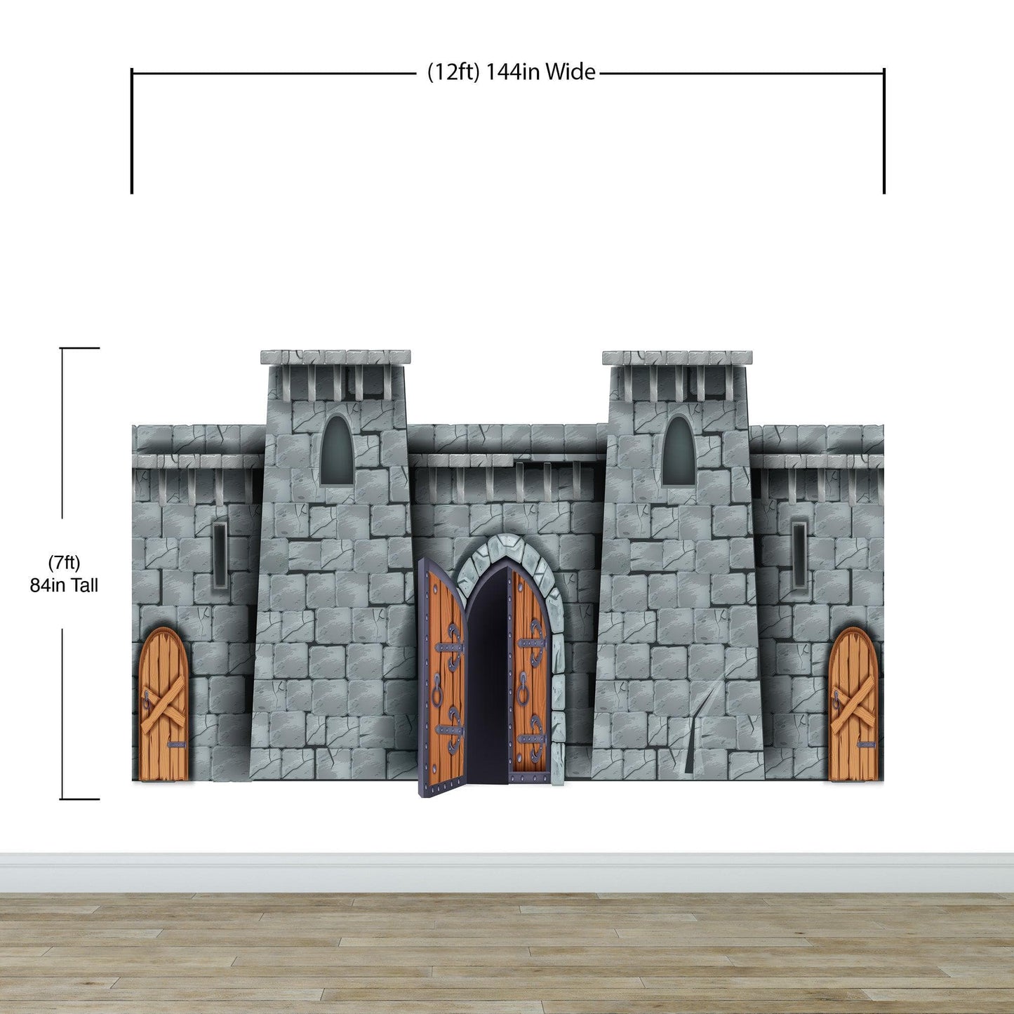 Medieval Castle Wallpaper / Peel and Stick Wall Mural. #6620