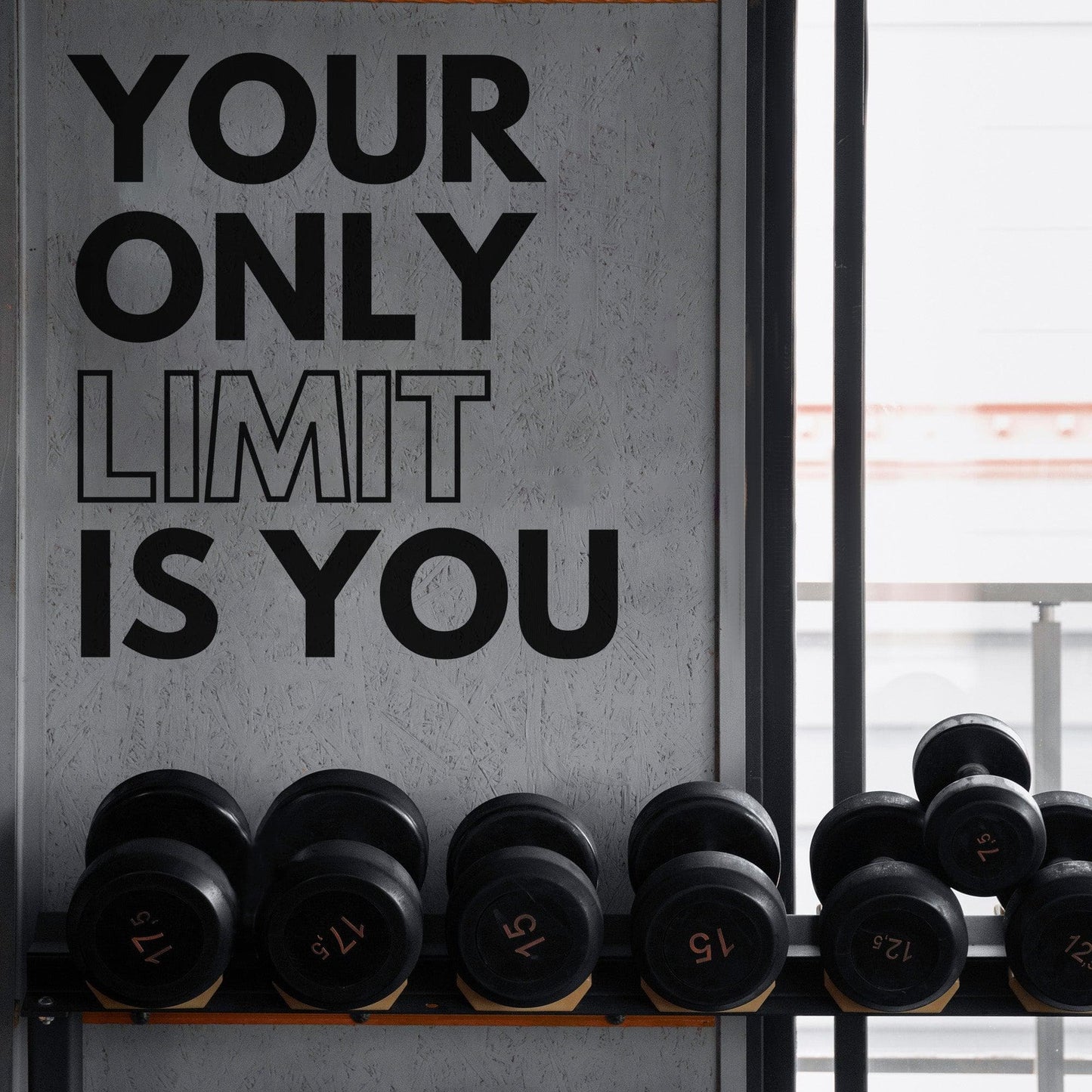Motivational Gym Quote. Your Only Limit is You Workout Inspirational Words. #6625