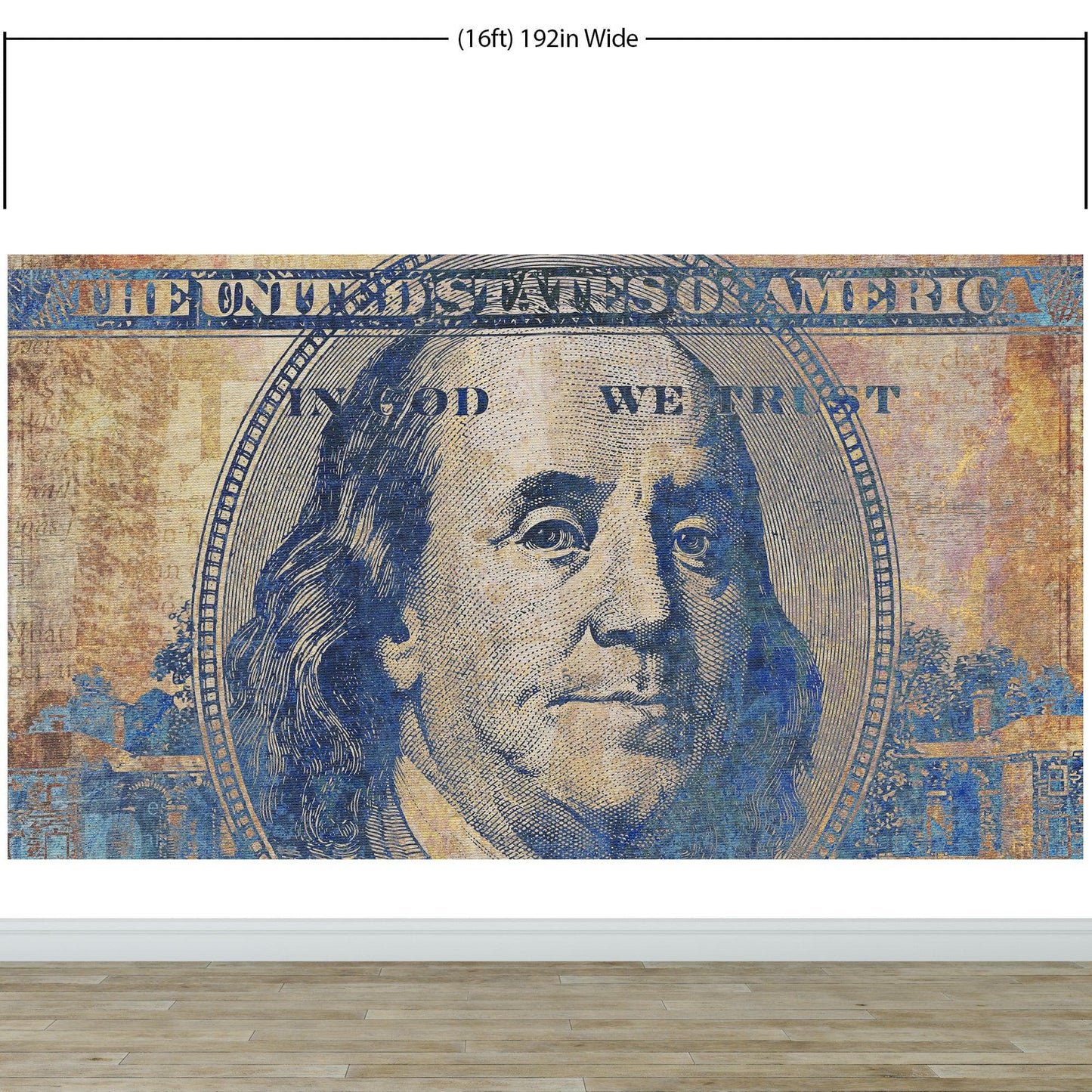 Colorful Money Wallpaper. Benjamin Franklin 100 Dollar Bill Wall Mural. #6642