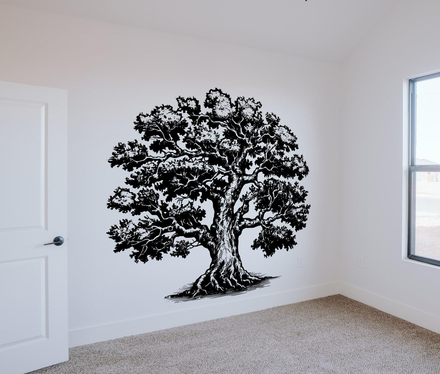 Majestic Oak Family Tree Wall Decal Sticker. #6656