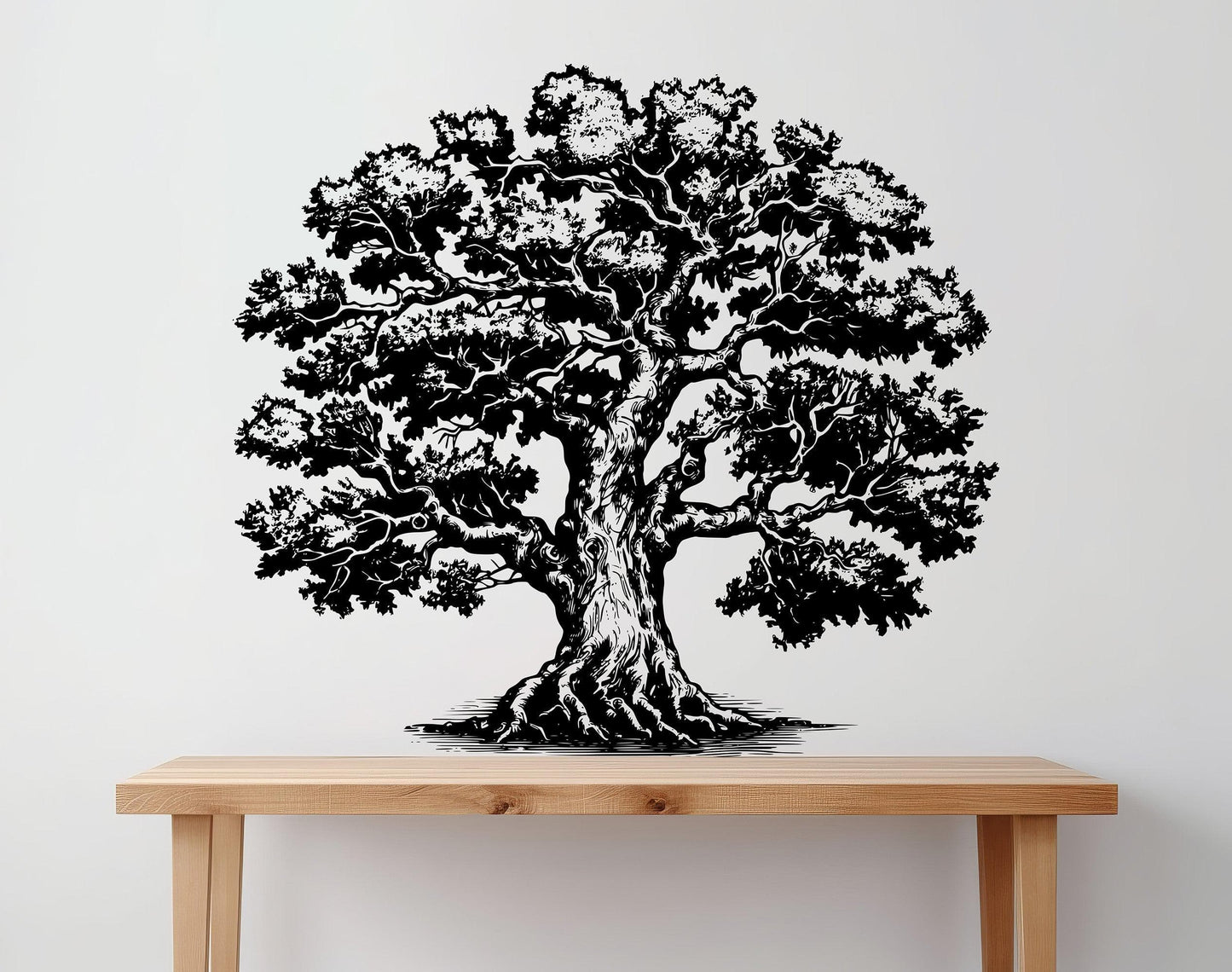 Majestic Oak Family Tree Wall Decal Sticker. #6656