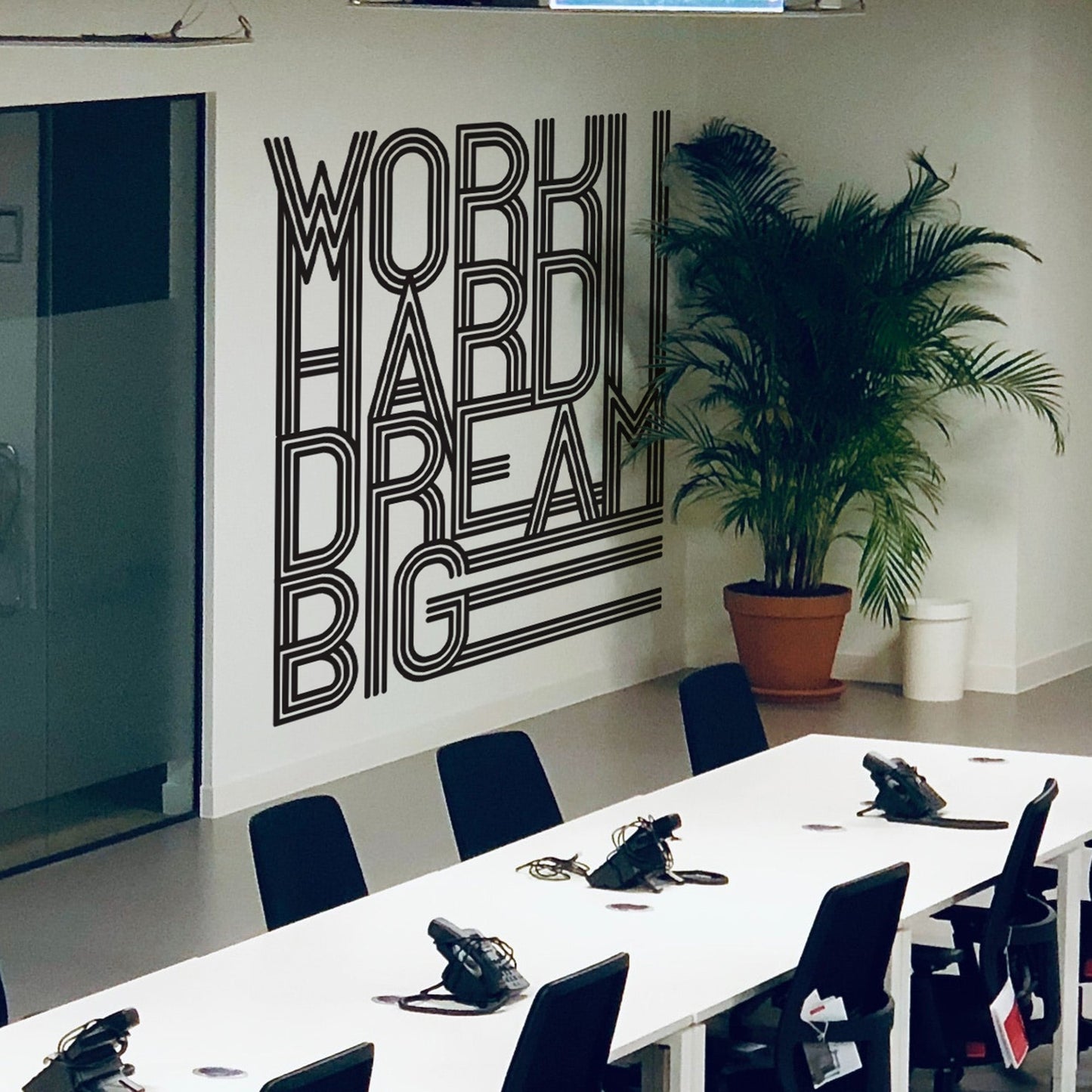 Work Hard Dream Big Motivational Wall Decal. Office Wall Quote. #6657