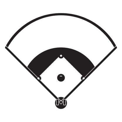 Baseball Field Diagram Wall Decal Sticker. #6659