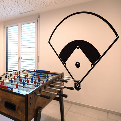 Baseball Field Diagram Wall Decal Sticker. #6659