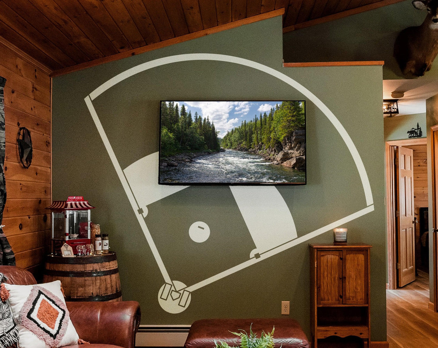 Baseball Field Diagram Wall Decal Sticker. #6659