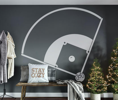 Baseball Field Diagram Wall Decal Sticker. #6659