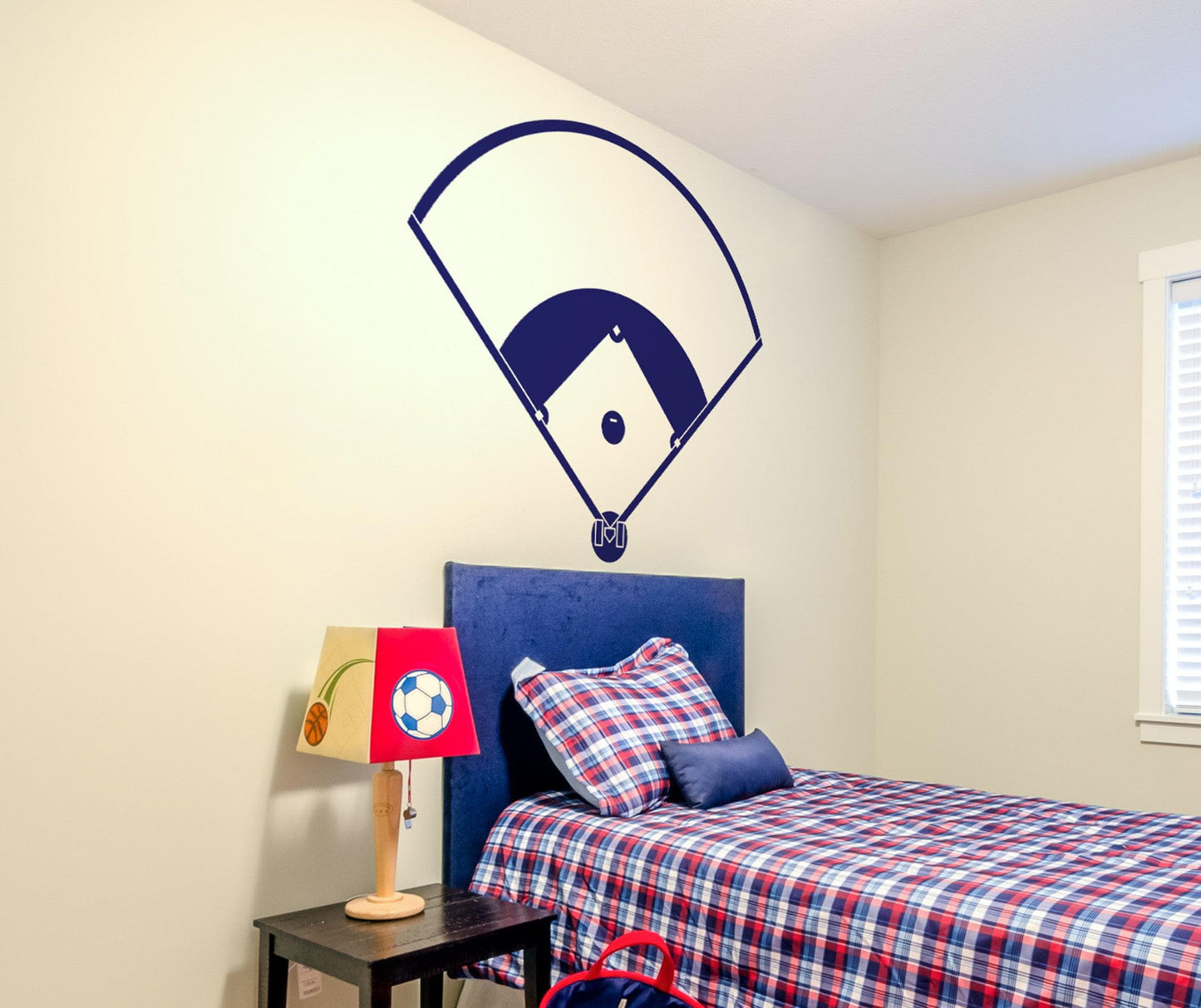 Baseball Field Diagram Wall Decal Sticker. #6659