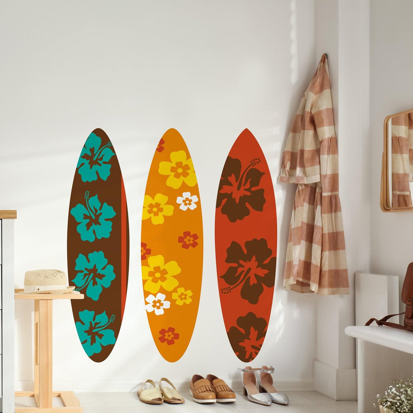 Surfboards Wall Decal Stickers – Set of 6 Vibrant Beach-Themed Surfboards. #6680