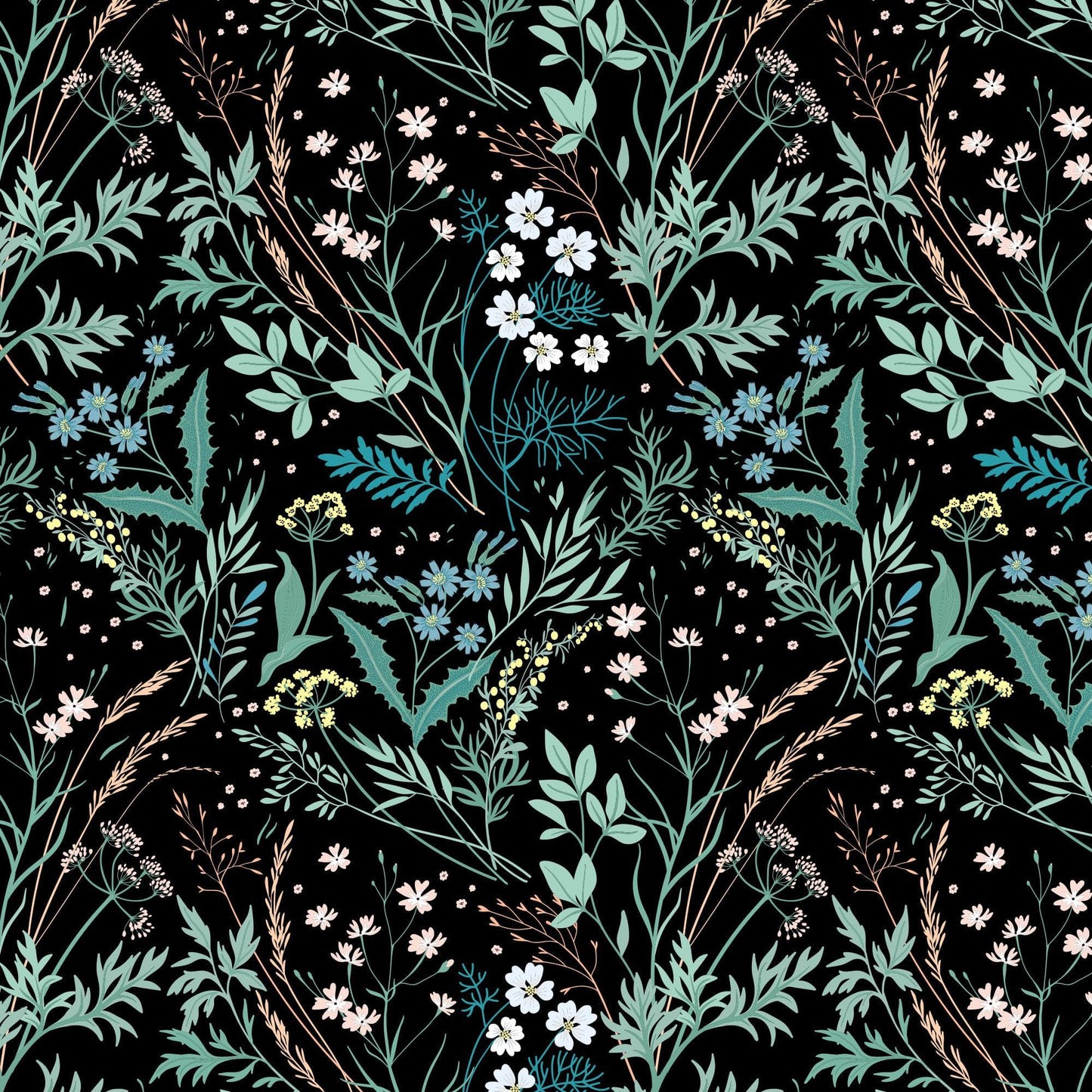 Green Fern Floral Botanical Pattern Wallpaper. #6685