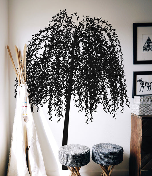 Weeping Willow Tree Wall Decal Sticker. #6707